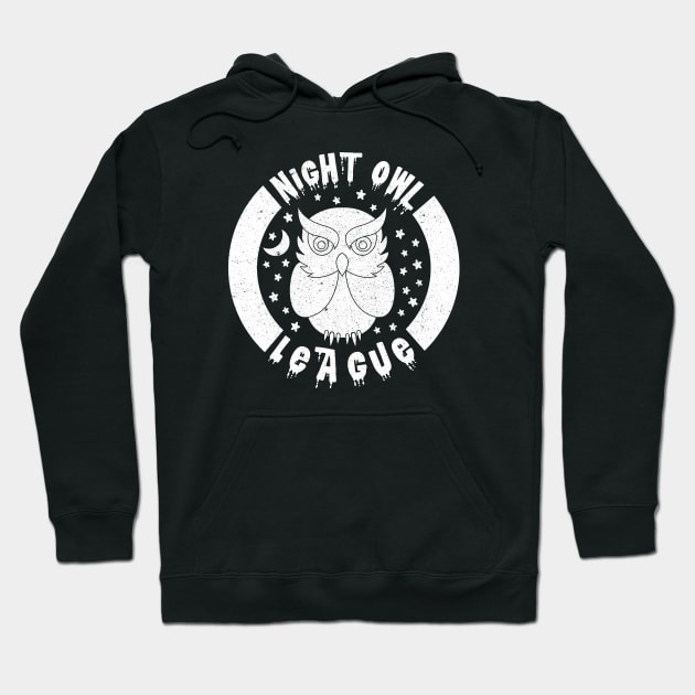 Night Owl League - WHITE Hoodie by PrintablesPassions